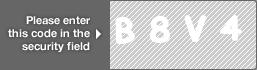 captcha code for visual authentication  letter B number 8 letter V number 4