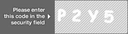 captcha code for visual authentication  letter P number 2 letter Y number 5