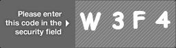 captcha code for visual authentication  letter W number 3 letter F number 4