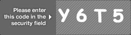 captcha code for visual authentication  letter Y number 6 letter T number 5