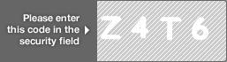 captcha code for visual authentication  letter Z number 4 letter T number 6