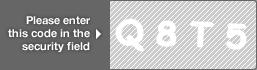 captcha code for visual authentication  letter Q number 8 letter T number 5