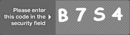 captcha code for visual authentication  letter B number 7 letter S number 4