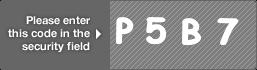 captcha code for visual authentication  letter P number 5 letter B number 7